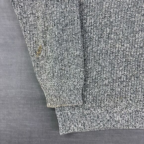 Vintage INC Sweater Womens XL‎ Grey Chunky Knit Cowl Neck Henley Pullover 90s - Picture 5 of 8